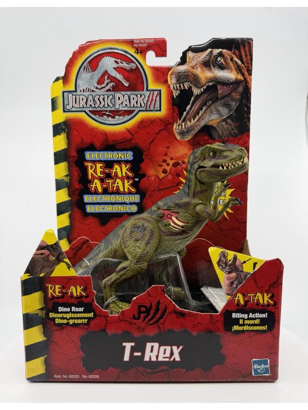 Jurassic Park III T-REX Electronic RE-AK A-TAK Dinosaur Figure Hasbro 2000 NEW